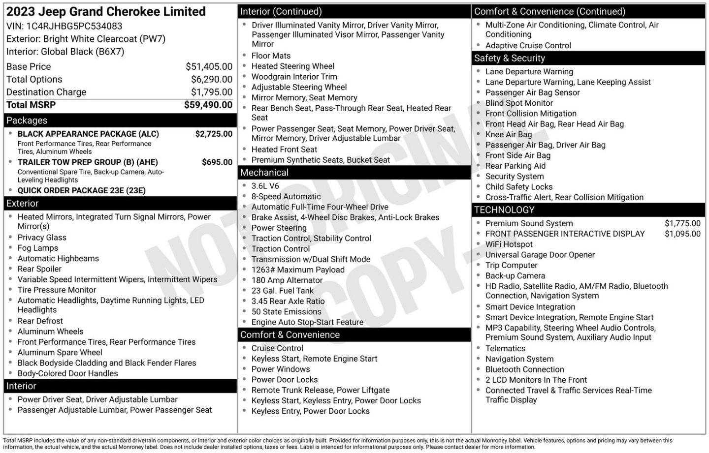 jeep grand cherokee 2023 1C4RJHBG5PC534083 image jeep grand cherokee 2023 1C4RJHBG5PC534083 image